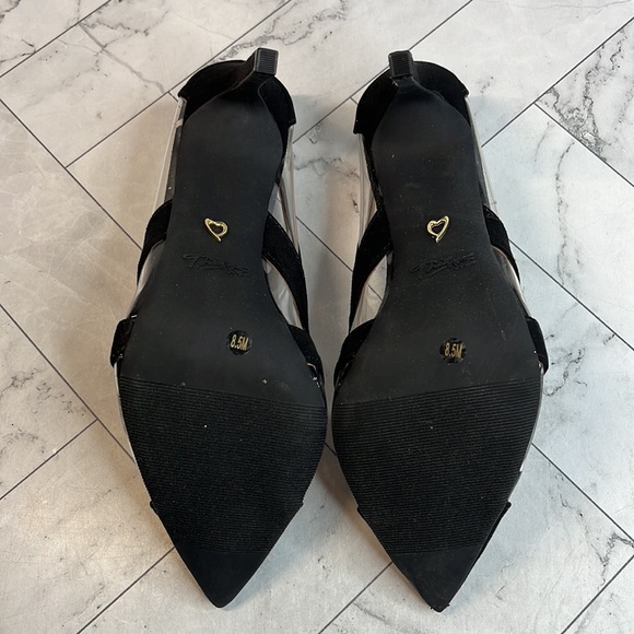 NWT Thalia Sodi Womens Nessy Black Translucent Pointed Toe Stiletto Pumps 8.5M - Picture 7 of 9